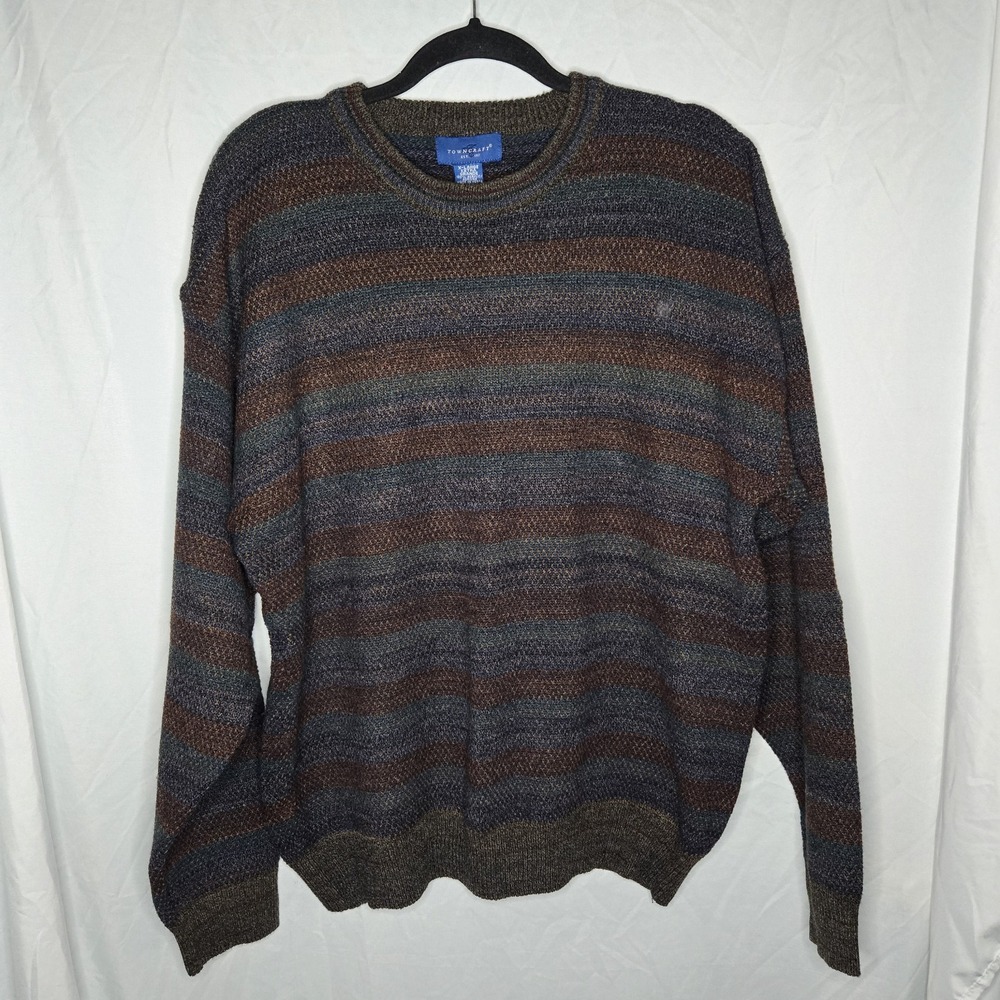 Vintage Towncraft JCPenney‎ Pullover Sweater Men's XL TV Dad Academia Hipster